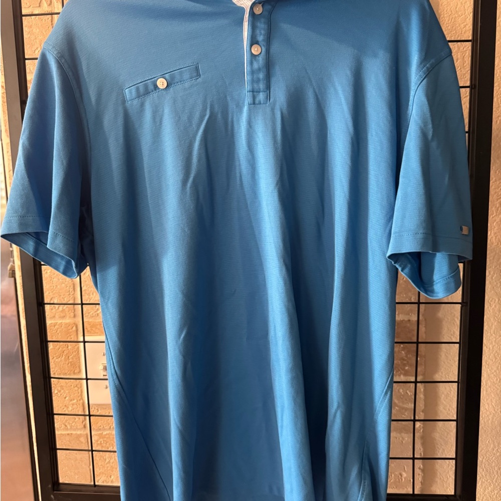 nike golf polo mens large - Dri Fit - Blue- NWOT